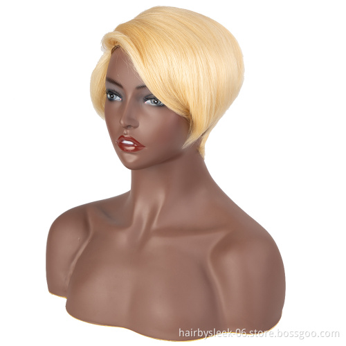 Rebecca Fashion Blonde 613 Short Human Hair Wigs Wholesale Cheap Cut Short Human hair Wigs For Black Woman 100 human hair wigs